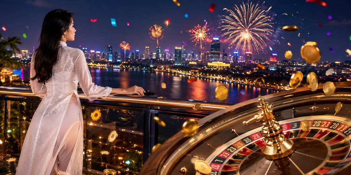 Ngườichơi Roulette tại Hà Nội mặc áo dài truyền thống, kết hợp văn hóa và giải trí hiện đại