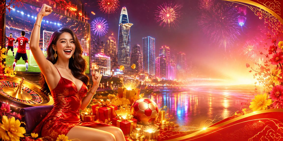 Bàn roulette neon sôi động về đêm tại TP. Hồ Chí Minh
