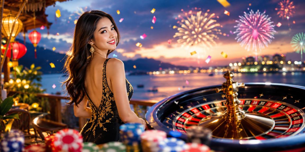 Người chơi Roulette trực tuyến tại khu vực Sapa với điện thoại di động, bối cảnh thiên nhiên vùng cao